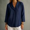 Women's Casual Striped Hoodie Loose Fit Three-Quarter Sleeve Pullover