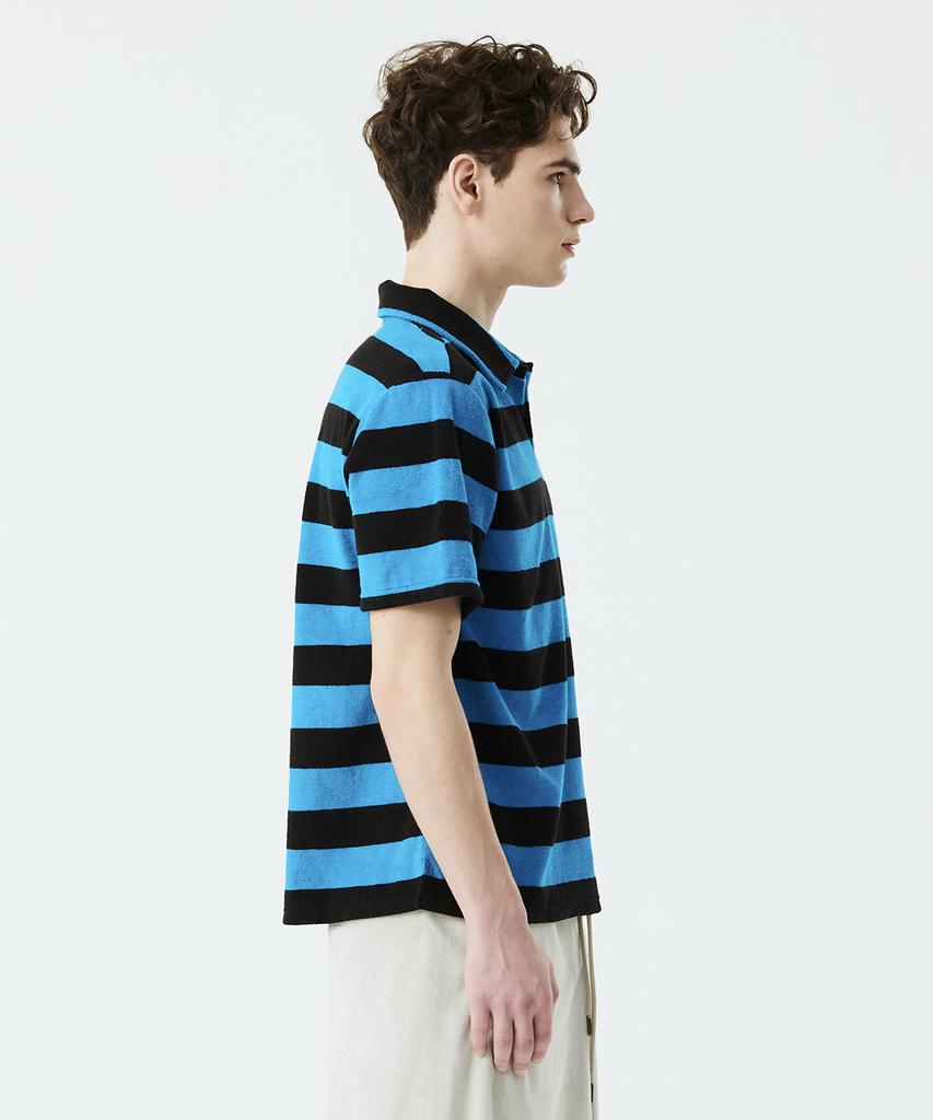 ZAKOPANE Happy Terry Polo Shirt_Stripe Blue