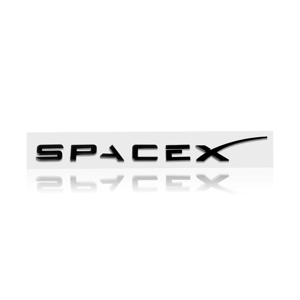 Car Sticker Tesla 1PCS ABS Car Emblem Space X Rear Badge Dceoration Stickers For Tesla Auto Trunk Exterior Styling Modification