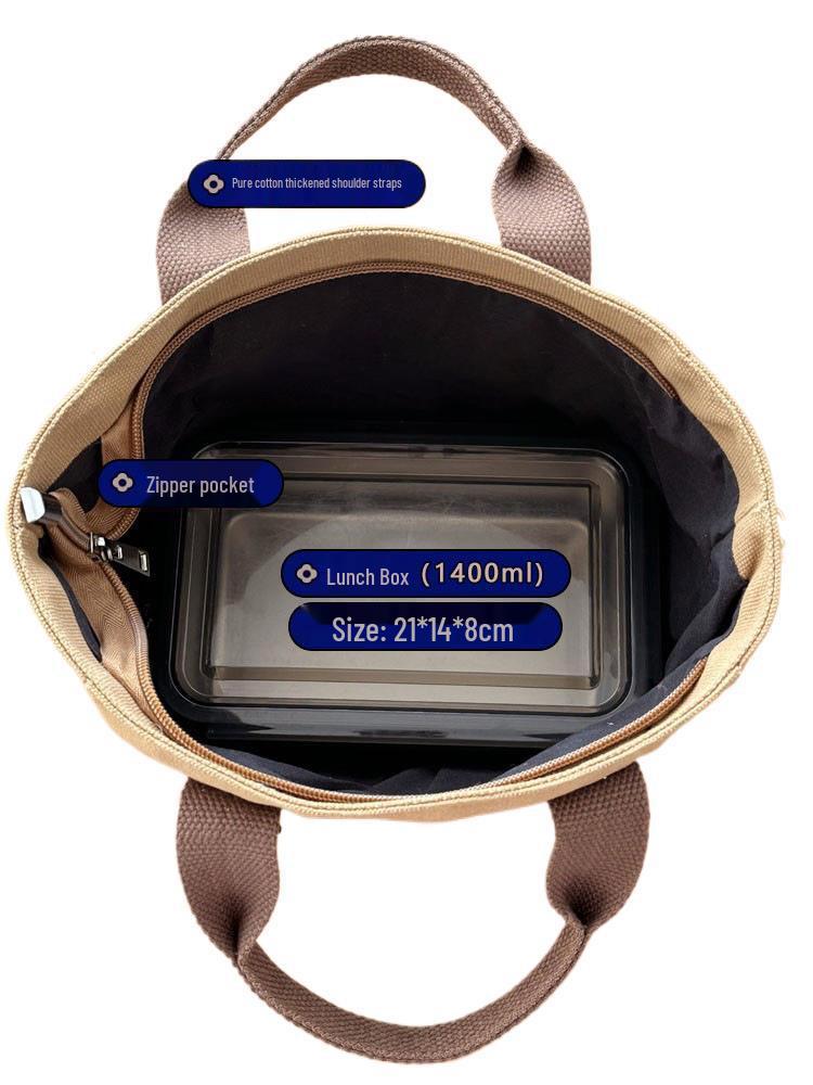 Borsa Tote in Tela Giapponese - Versatile Borsa a Mano per Studenti e Mamme per il Pendolarismo e il Pranzo