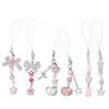 Y2k Girl Heart Flower Bowknot Loves Heart Bear Star Keychain Sweet Ins Car Bag Accessory Phone Shell Alloy Pendant