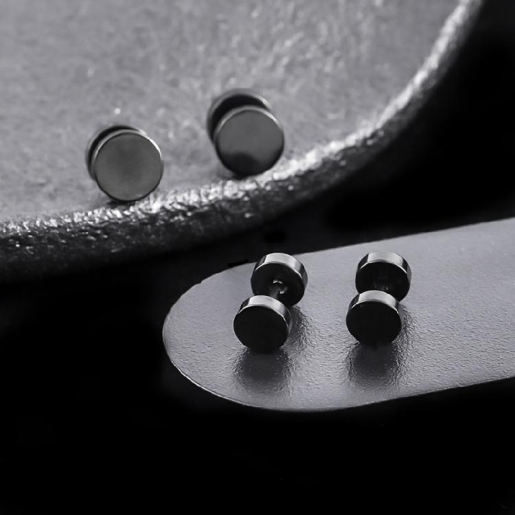 Minimalistische Barbells für Männer und Frauen, Schwarzes rundes poliertes Stahl-Schraubverschluss-Set, 10 Stück für den täglichen Gebrauch