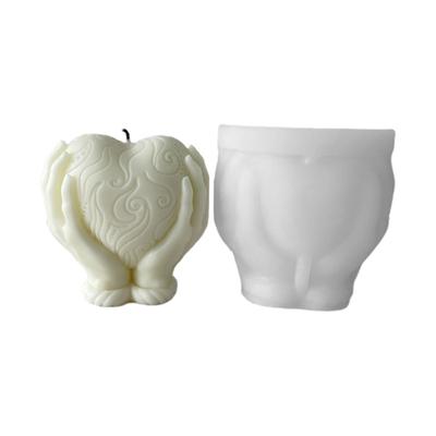 Holding Heart Silicone Soap Mold Candle Resin Plaster Making DIY Chocolate Ice Cube Mould Home Decorations Wedding Gift