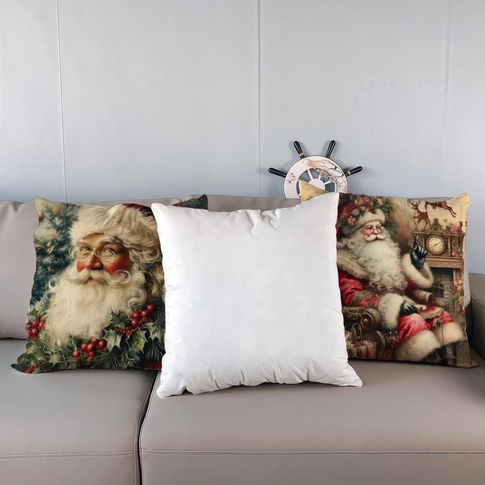 Kissenbezug luxuriös Heimbüro, Sofa dekorativ Mehrgrößen Autositzkissen, Kissenbezüge Weihnachtsmann Weihnachten Retro