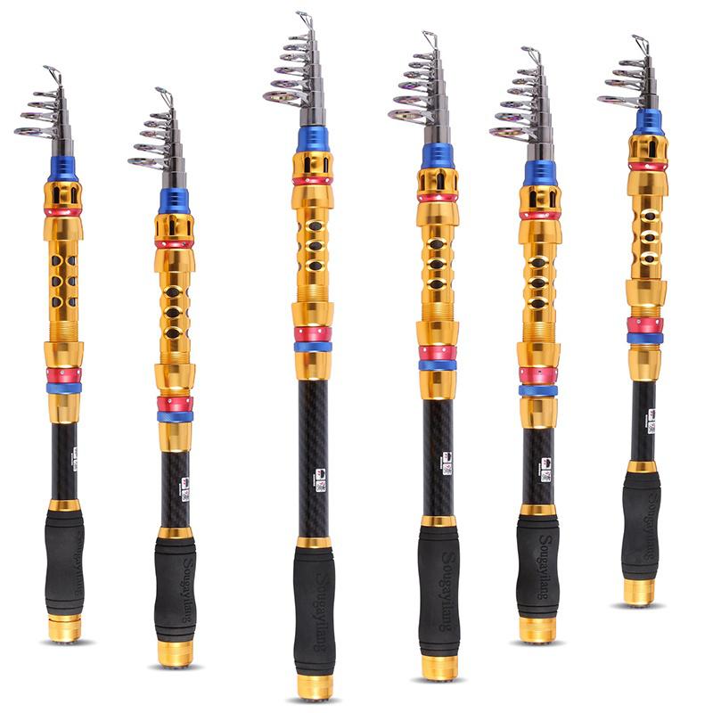 Sea Rods 1.8M-3.3M Telescopic Fishing Rod  Carbon Fiber Spinning Fishing Pole Carp Fishing Tackle