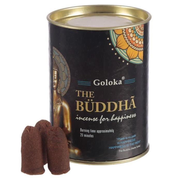 Cônes d'Encens - Goloka - Bouddha - 24 Cônes - Reflux - Durée 20 Minutes