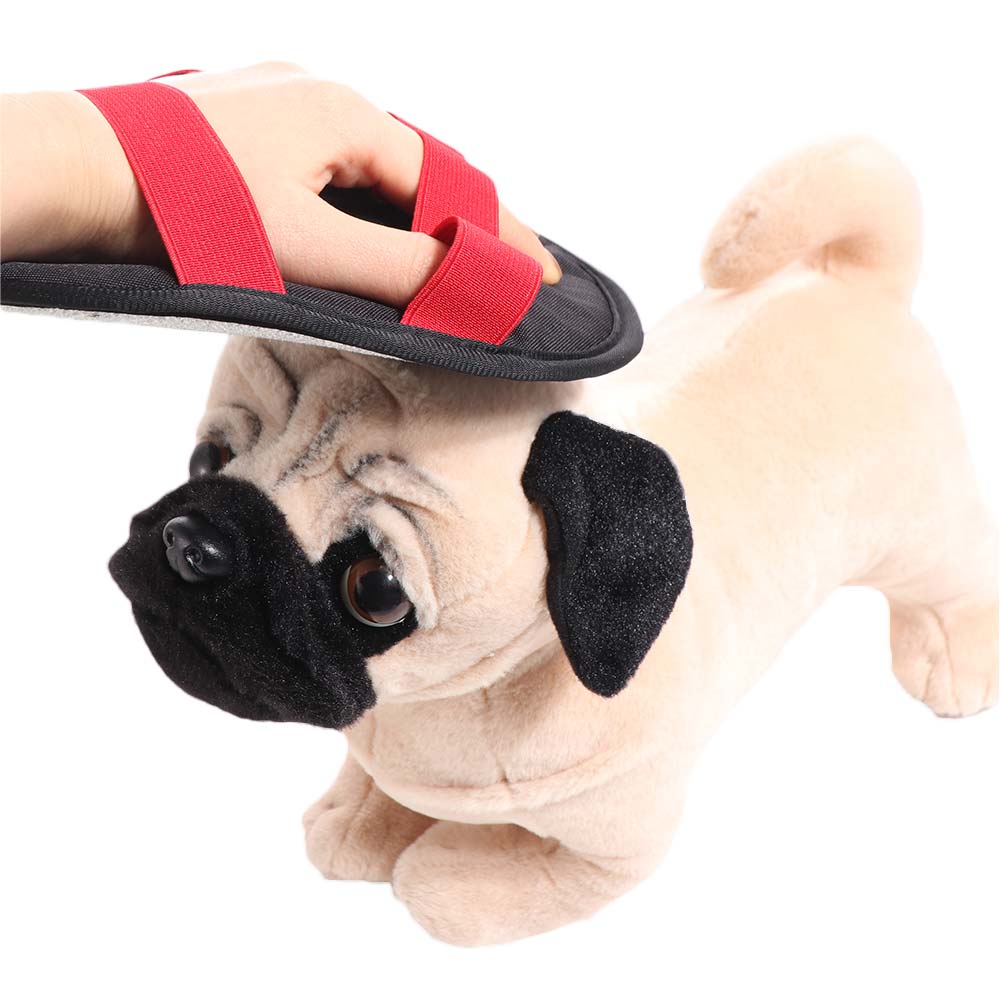 Cloth Pet Hair Removal Glove Hangable with Massage Function 5-Finger Grooming Cleaner Reusable Two-Way Puppy Shedding Gloves