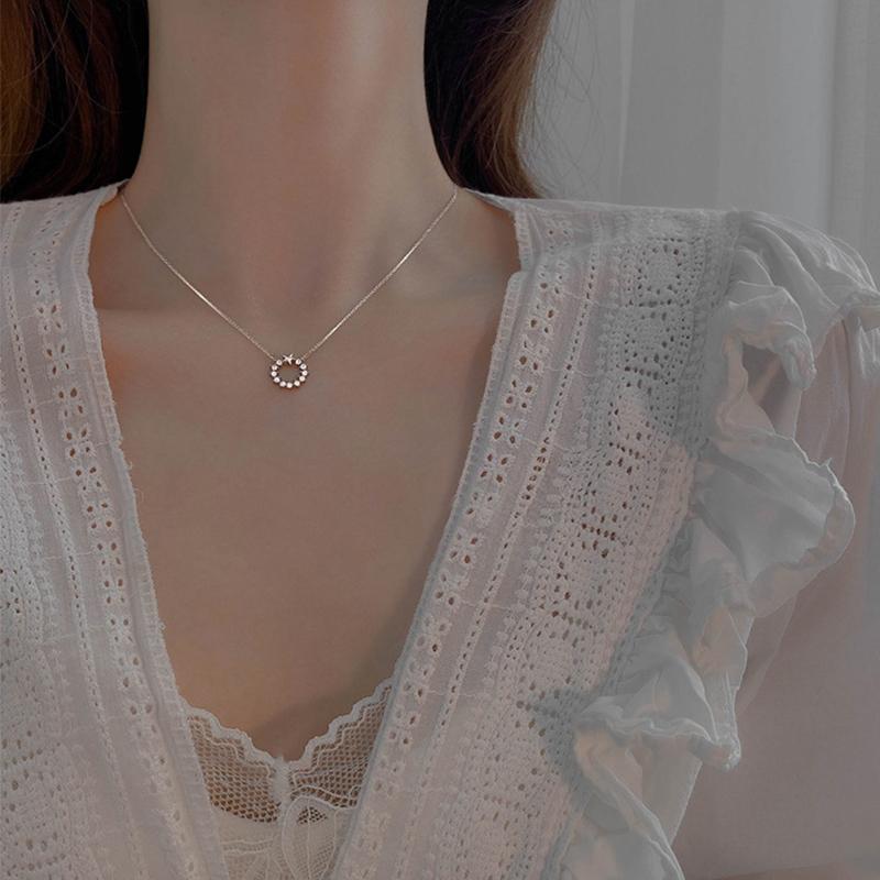 

ANENJERY ожерелье со звездами, женская цепочка в форме сердца, изысканные аксессуары