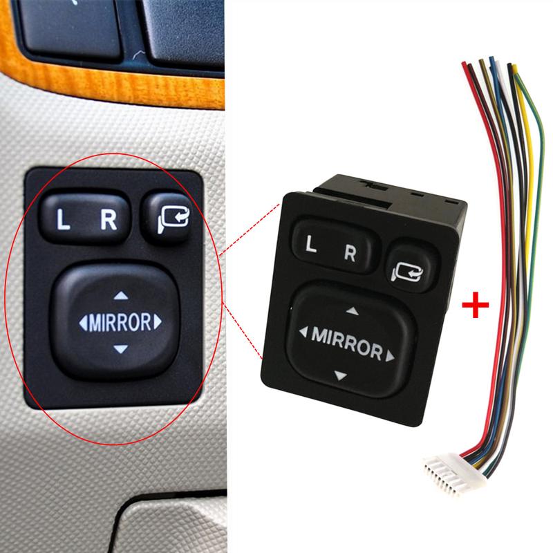 Car Electric Rear View Folding Mirror Control Switch Button 84872-52040 For Toyota Corolla Scion Rav4 Vios Camry 8487252040