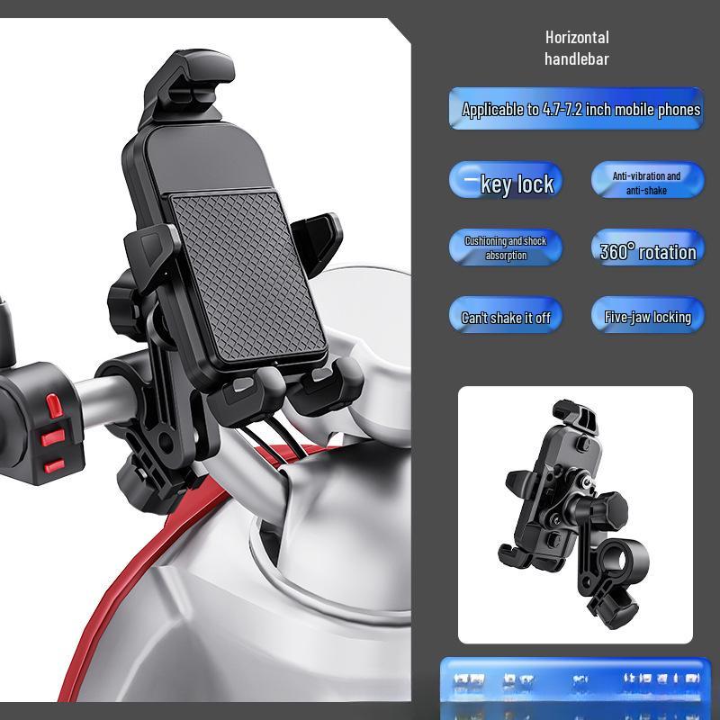 

Shock-Absorbing Silicone Phone Holder for Electric Scooter, Motorcycle, and Bicycle with Anti-Vibration & Navigation Compatibility