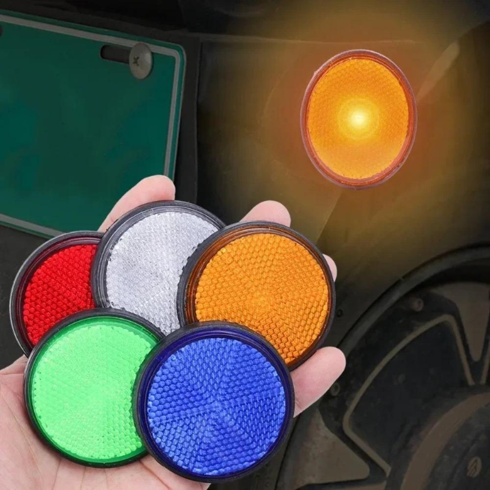 Dustproof Night Warning Reflector Waterproof Car Round Tail Sign  for Electric Vehicle Bicycle