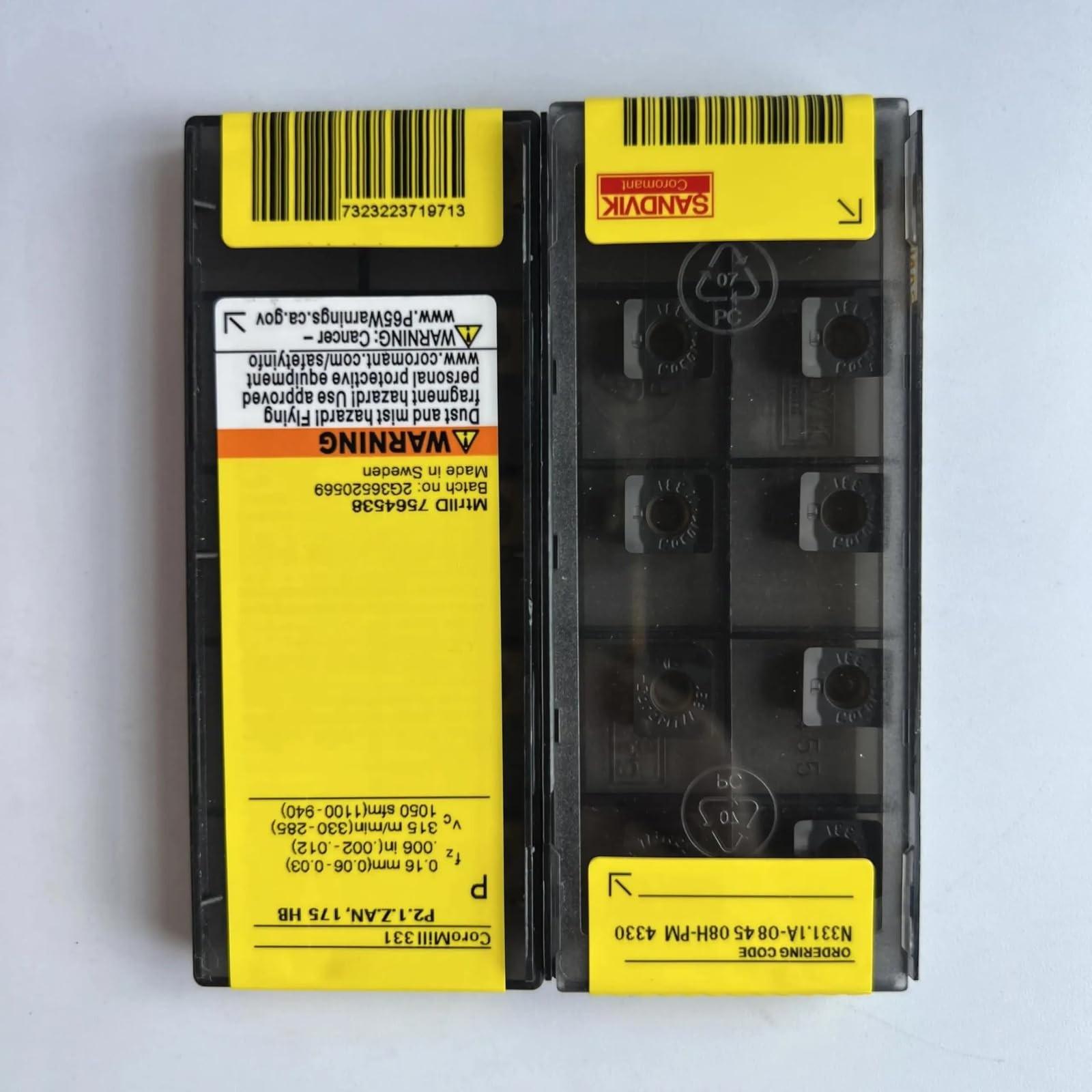 

Original Sandvik / N331.1A-084508H-PM 4330 / CNC lathe carbide blade 10 PCS