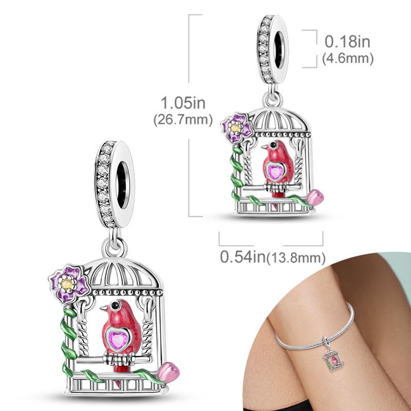 New Copper Plated Red Charms Beads Coffee Cherry Charm Pendant Fit Original Bracelet Diy Women Jewelry Accessories