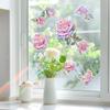 Wholesale of BXC004UV Laser Dazzling Pink Rose Balcony Window Beautification and Decoration Static Window Stickers