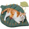 Soft Cotton Cat Bed Leaf Shaped Seat Cushion Cute Pet Sleeping Blanket Pet Accessories