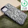 Sweet and cool millennial style zebra pattern mobile phone case iPhone13 glossy anti-collision two-in-one magnetic film case Apple 17