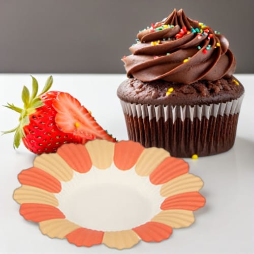 NOLITOY 50 Pieces Floral Paper Plates, Party Paper Plates, Deep Plates, Snack Plates, Dividers, Disposable Party Tableware, Paper Party Plates, BBQ Di