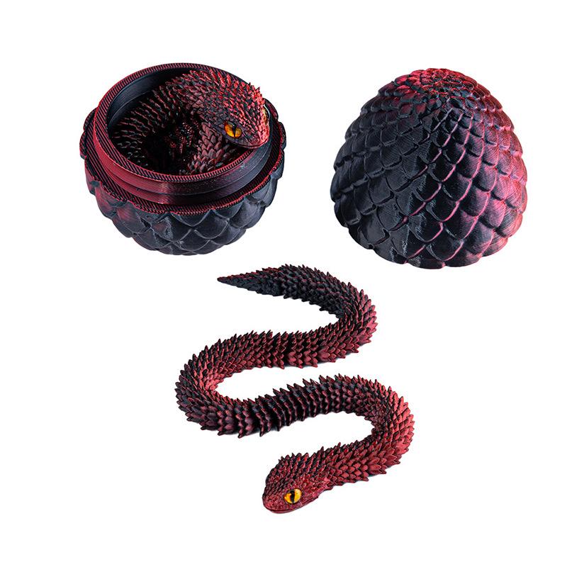 

Colorful 3D Snake Egg Multi-Jointed Decompression Toy - Creative Animal Ornament Gift