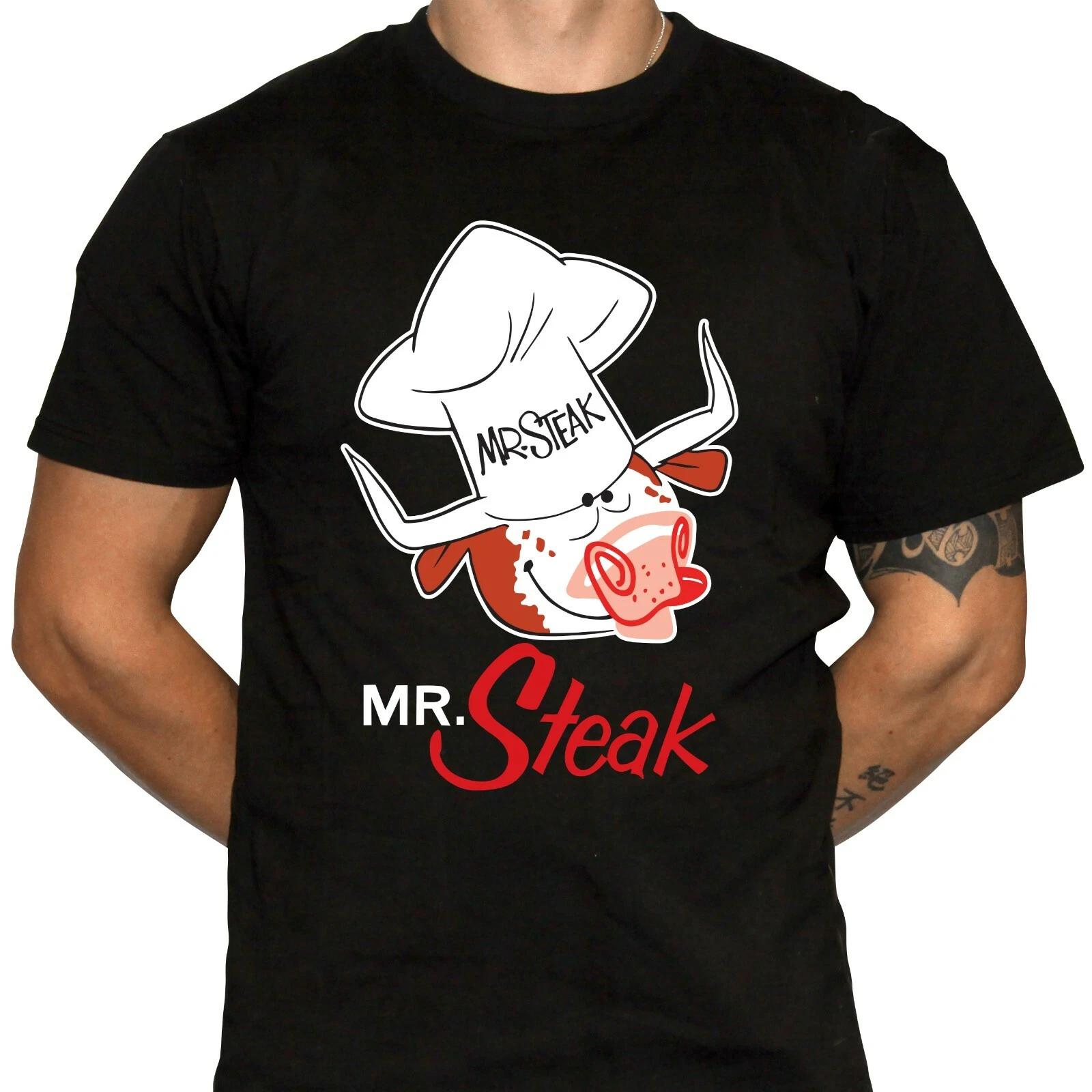 Mr. Steak T-Shirt - Defunct Restaurant Chain - 100% Preshrunk Cotton T-Shirt XXXL