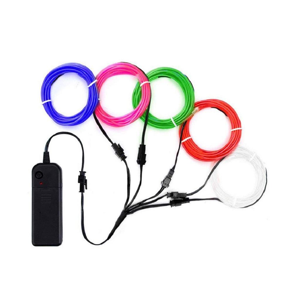10M/5M/3M/1M Glow EL Wire Cable LED Neon Christmas Dance Party DIY Costumes Clothing Luminous Car Light Decoration Clothes Ball Neon Lights 4