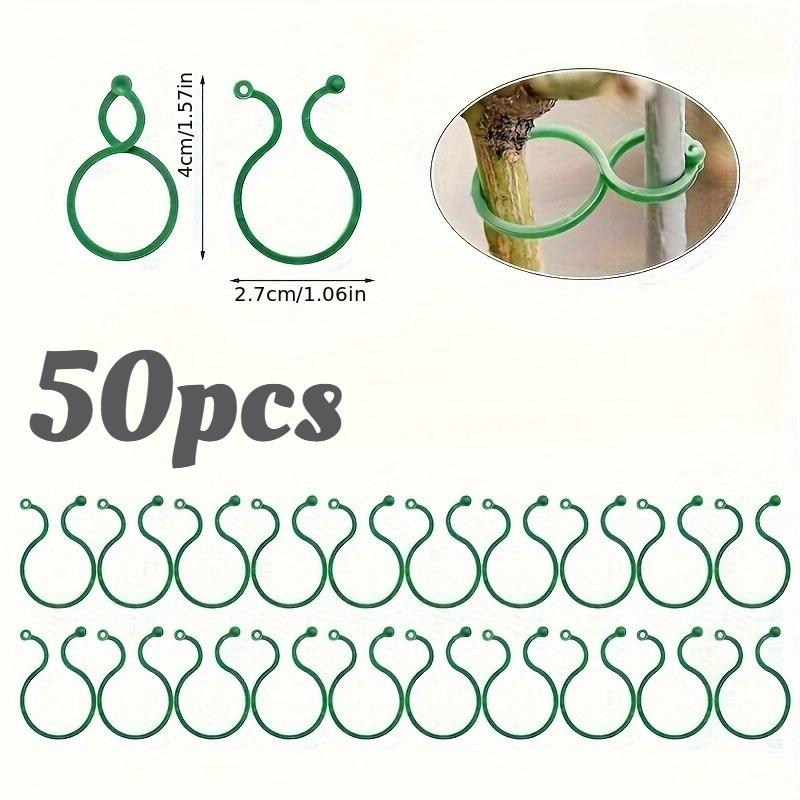 

50/100pcs Reusable Garden Plant Tying Clips, for Tomato Vine & Climbing Plants, Secure Gentle Hold, Durable for Outdoor Use
