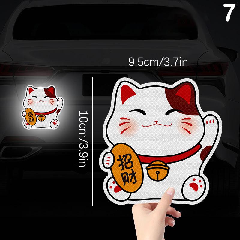 

Lucky Cat Auto Exterior Универсальная предупреждающая маркировка безопасности Светоотражающая лента Мотоцикл Велосипед Светоотражающие наклейки для автомобиля