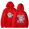 Kpop Anime Hoodie Oversized Cartoon Cat Graphic Print Pullover Sweatshirt Men Streetwear Hip Hop Fashion Casual Hooded Top