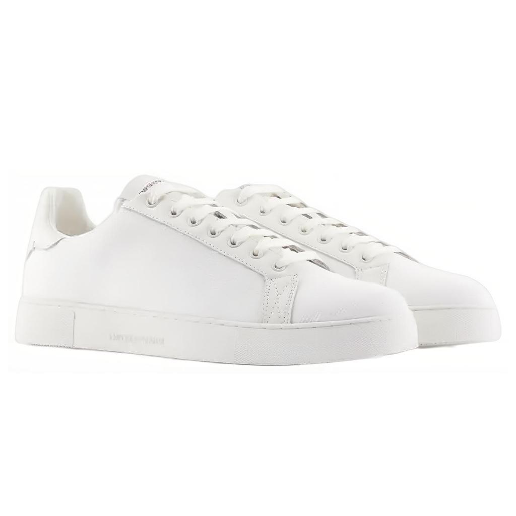 Emporio Armani Simple Logo Low-Top Fashion Sneakers Men sneakers White X4X316XM741M801