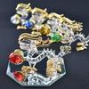 Fourcart Handmade Glass Feng Shui Dragon with Ball, 2-inch