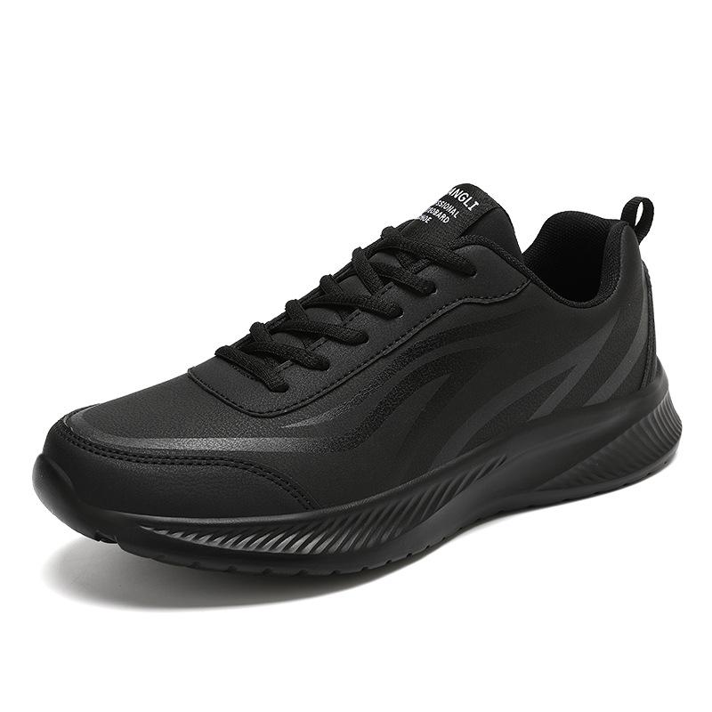

Autumn and winter foreign trade large size lightweight shock-absorbing men s shoes waterproof black casual shoes running and dancing sports shoes Xiy 39