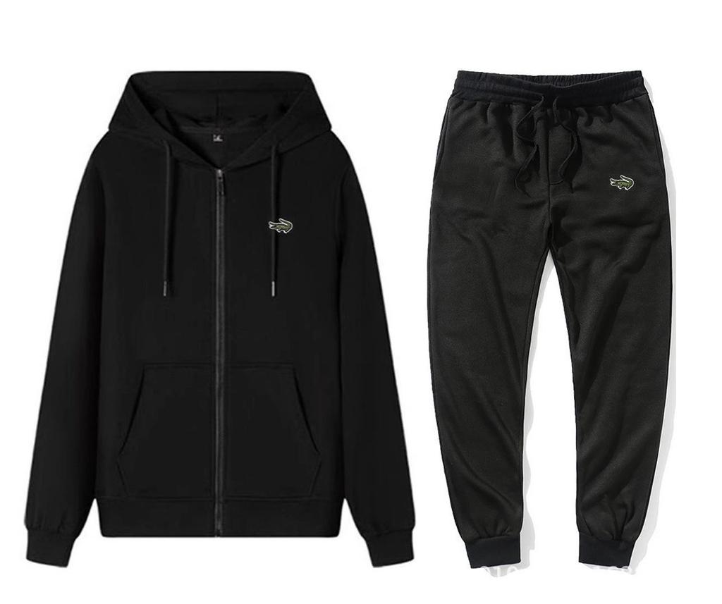 Bestickter Kapuzenpullover mit Reißverschluss und Cardigan Set - Trendiger Stil für Frühling & Herbst