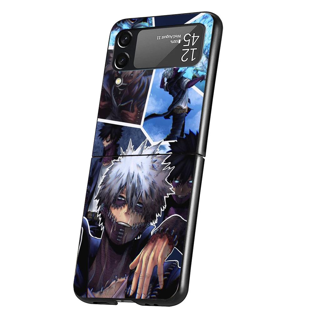 My Hero Dabi Bnha Case Phone Cover for Samsung Galaxy Z Flip 6 5 4 3 5G ZFlip6 ZFlip5 ZFlip4 ZFlip3 Black Hard Trend Fundas