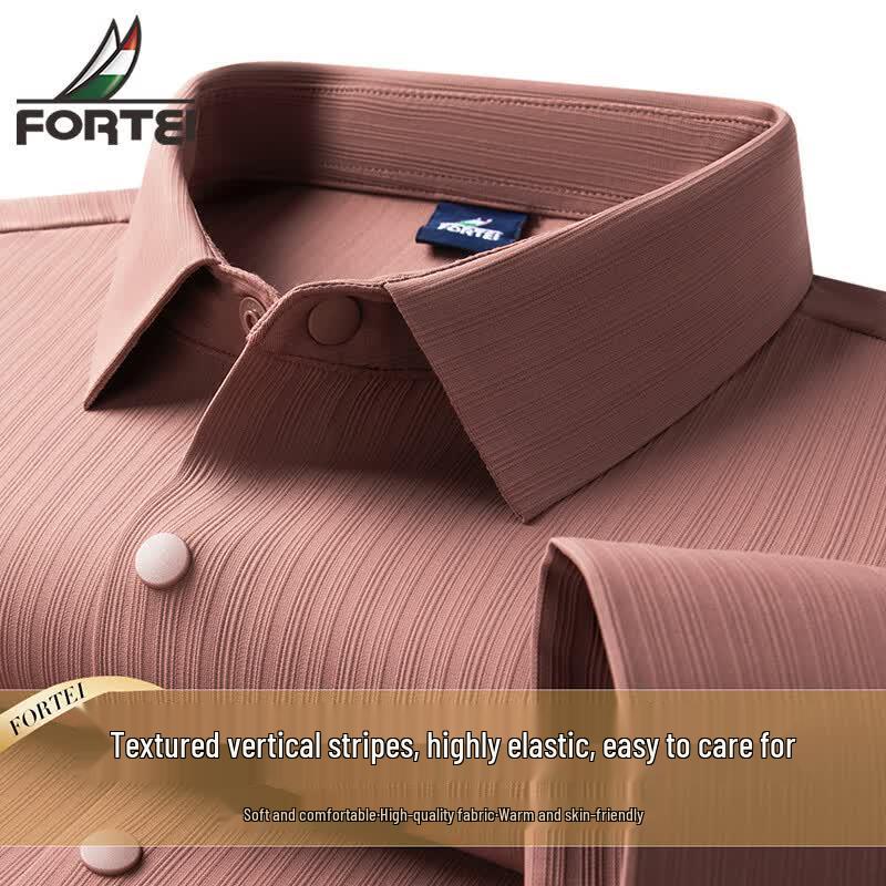 Men s High-Elastic Seamless Long-Sleeve Business Shirt XL