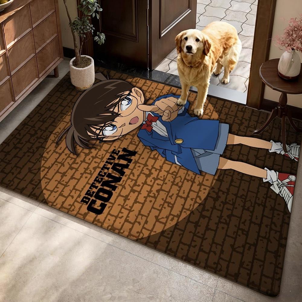 Detective Conan Anime Mystery Think Detective Conan Anime Mystery Theme Rug Soft Nonslip Carpet For Entryway Hallway Balcony Home Decor