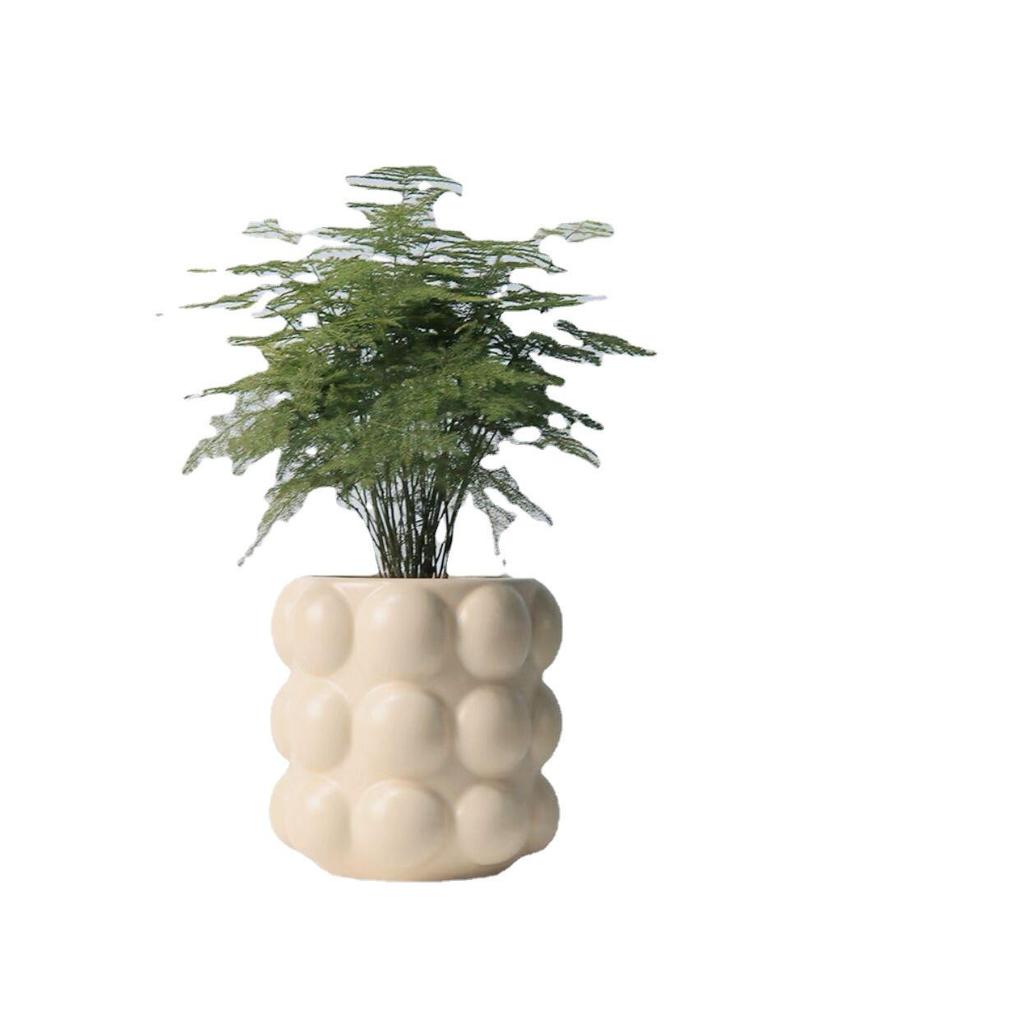 Nordic Cream Pearl Ceramic Flower Pot for Home or Office Decor