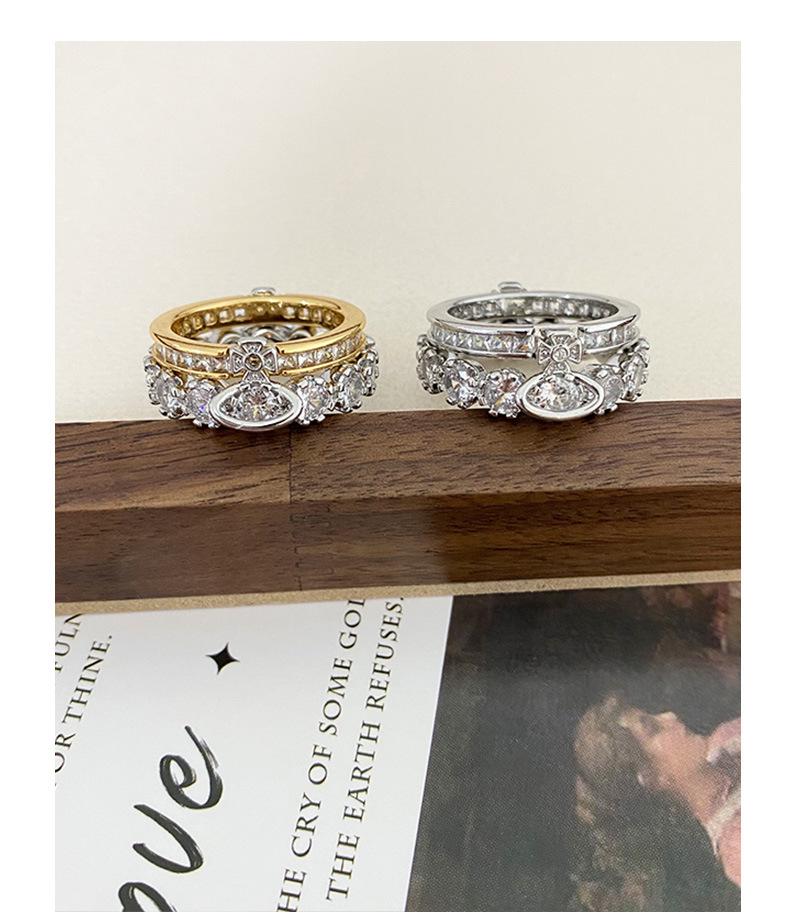 Luxury Zircon Ring: European & American Detachable Two-Way Wear for Women