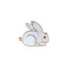 High Grade Cute Jade Rabbit Brooch Female White Rabbit Corsage Chinese Zodiac Pin