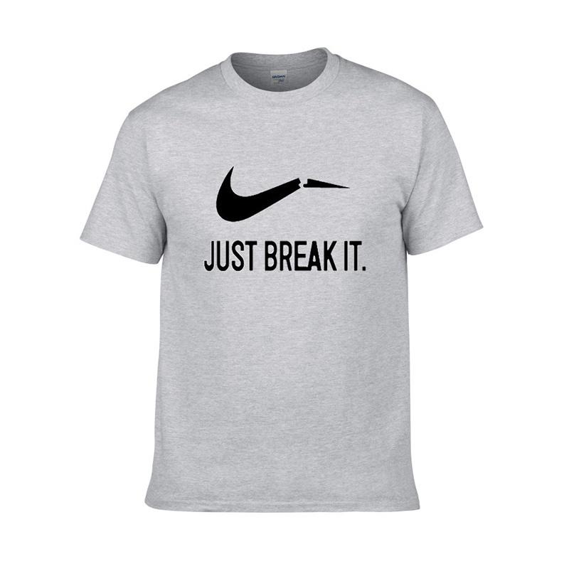 It Just Break Tshirt Men Streetwear Funny Summer Cotton Print Shirt Tops Tee