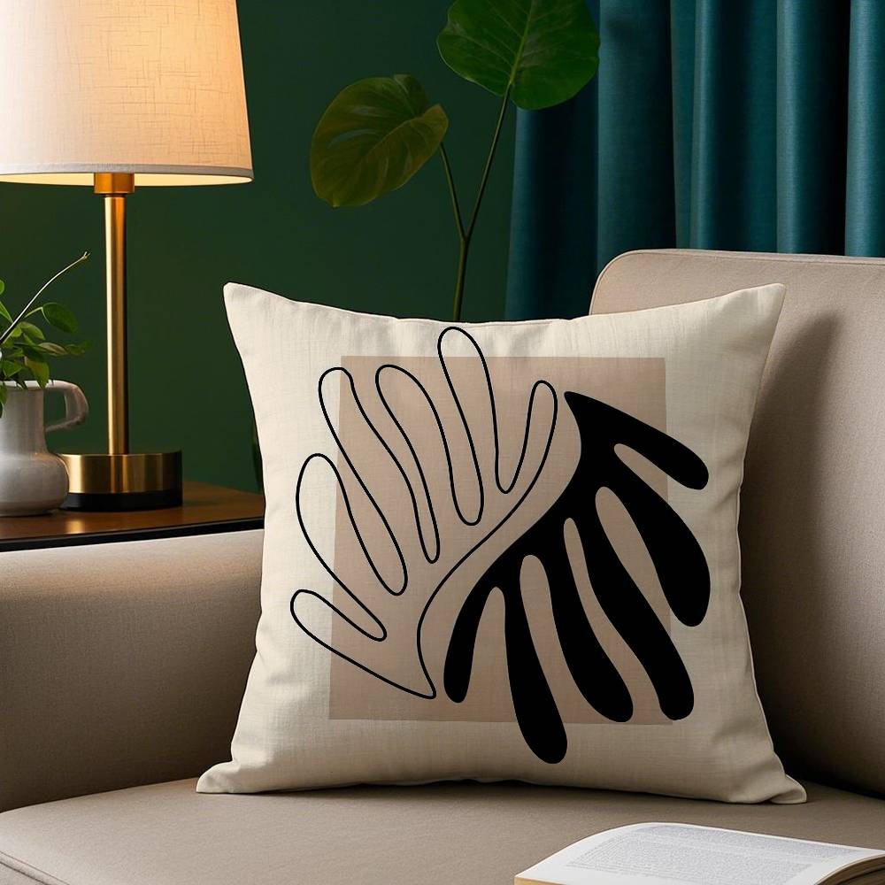 Classic Modern Flowers Pillow Case Short Plush Print Cushion Cover Square Throw Pillow Covers Sofa Home Decor