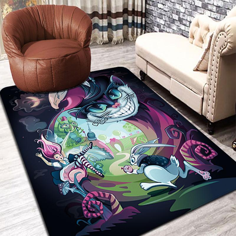 Cute Cartoon Cheshire Cat Rug Floor Mat for Living Room or Bedroom Soft and Comfortable Carpet a Gift for Birthday and Holiday.SFF0917352