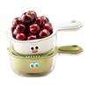 Dual-Layer Drain Basket with Ergonomic Handle Large Capacity BPA Free Multi-Purpose Fruit