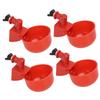10PCS Automatic Chicken Waterer Cups with Electric Drill Bit Poultry Water Feeder Kit for Duck Goose Turkey 10PCS Cups