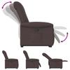 Relax Chair with Rising Function by Dark Brown Fabric
