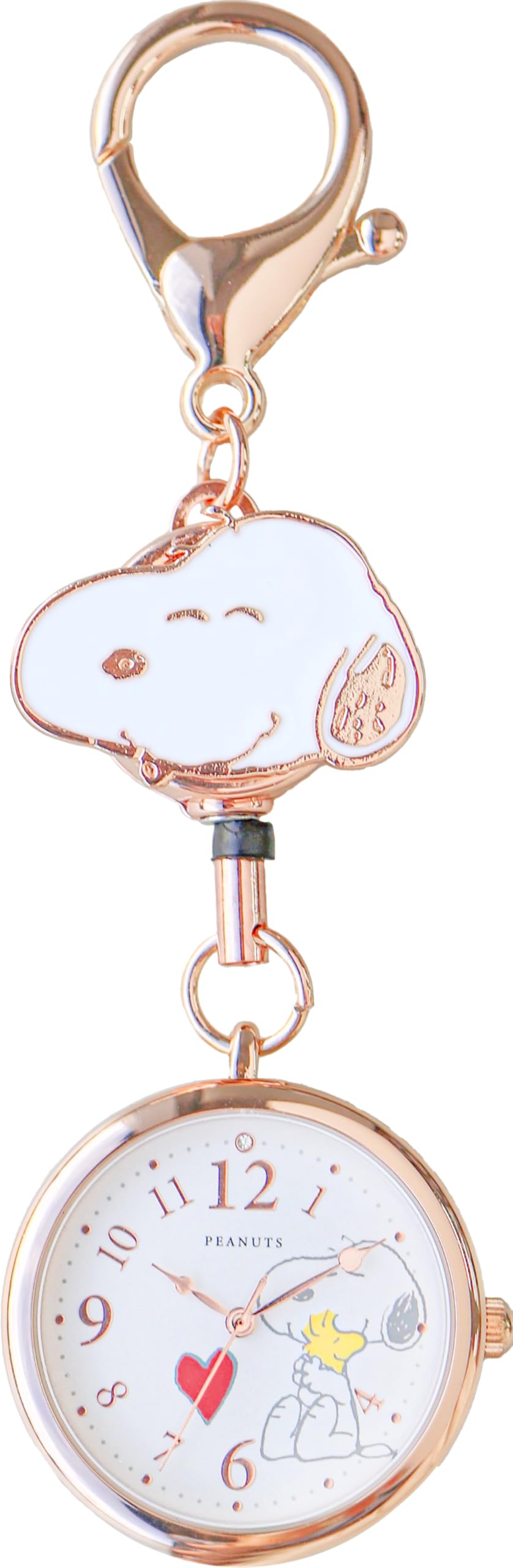 [Fieldwork] Карманные часы женские часы-брелок аналоговые Snoopy Eporil Watch S розовое золото PNT045-3