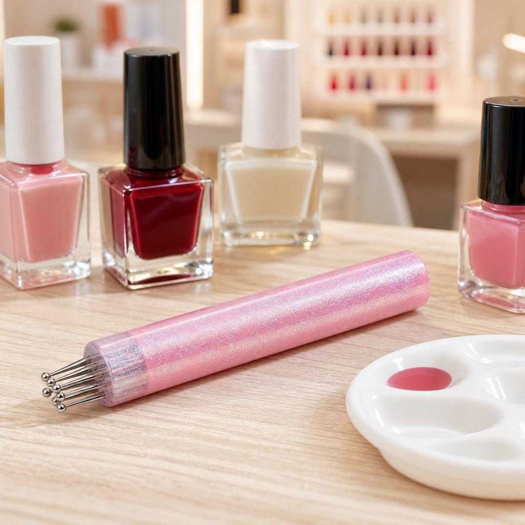 Dotting Pen Set - 5-Bladige Bloem Tool met Glitter Stick, Multi-Ontwerp voor Dotting en Oppakken