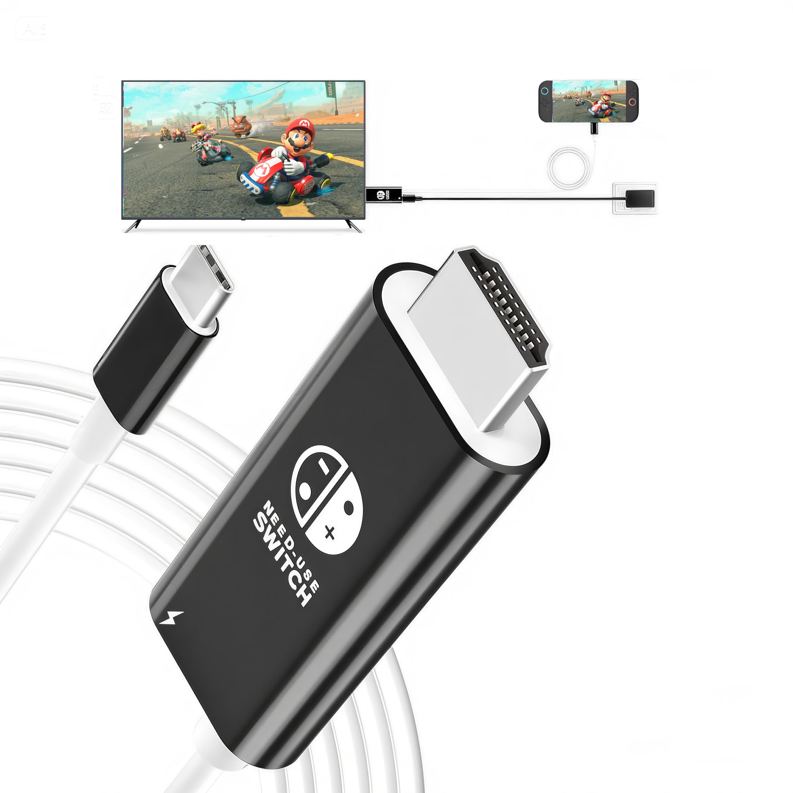 

Genuine Switch 2 Direct to TV Output with HDMI 4K 1080 HDMI 100W PD Direct to TV No Compatible with Switch Switch and Perfect for Travel and Business