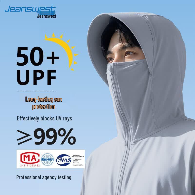 Jeanswest Men's Summer UV Protection Quick-Dry Fishing Sun Jacket