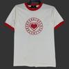 Vintage Super Lover Tokyo Weiß Ringer Rot Kleines T-Shirt Superlovers Japanische Marke Lover Rock Shirt T-Shirts Größe S