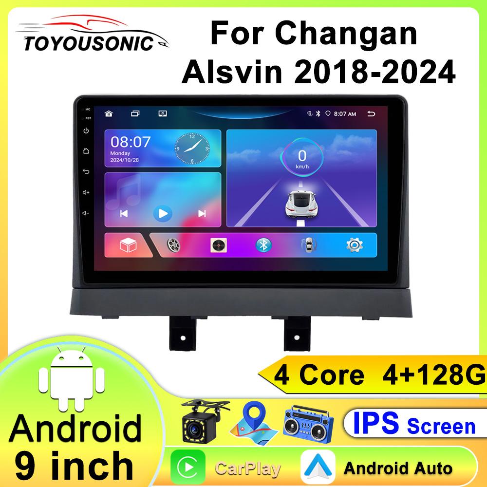 Android Car Multimedia Player For Changan Alsvin 2018-2024 GPS Navigation CarPlay 4G Head Unit Stereo Video Player