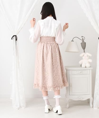 Choose your favorite lace frill ribbon skirt, long, lavender gray, size 3L, mass-produced, landmine style, sickly cute, Yumetenbo